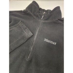 Marmot Pullover‎ Men's XL Black Fleece Half Zip Lightweight Outdoor Layer Hiking